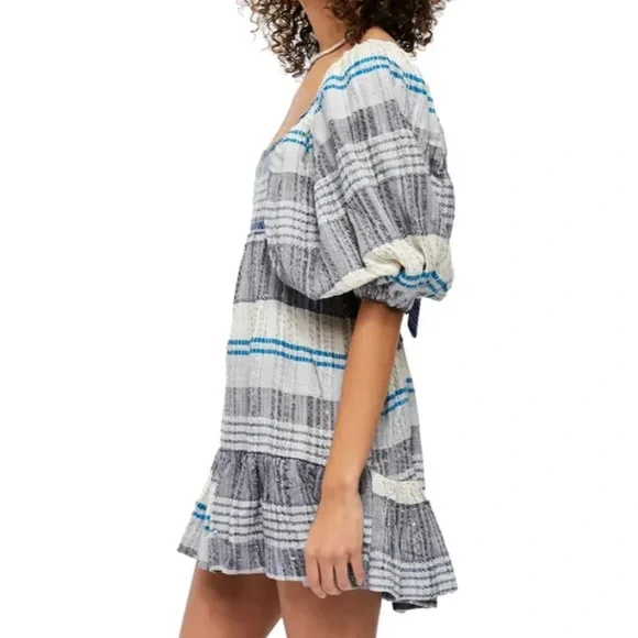 FREE PEOPLE Cozy Stripe Minidress sz M! NWOT! - Picture 2 of 7